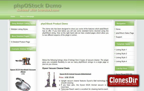 phpostock wordpress plugin Premium Overstock.com WordPress Plugin