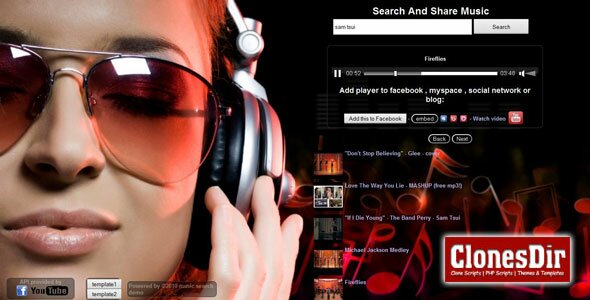 social music search Social Music Search & Share Script