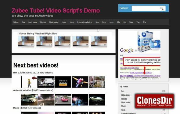 zubee tube video script Zubee Tube PHP Video Script