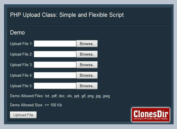 php file upload class script PHP File Upload Class Script
