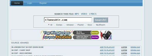 MajorMp3 PHP MP3 Search Engine Script