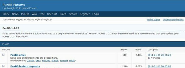 PunBB Forum Script