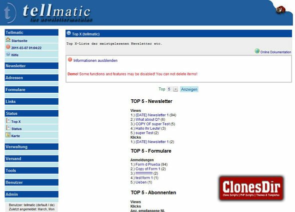 tellmatic newsletter script TellMatic Newsletter Script