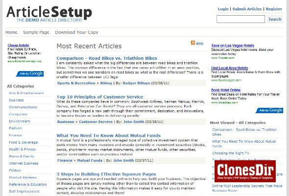 articlesetup article directory script ArticleSetup Article Directory Script