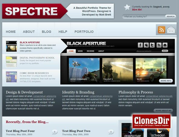 spectre wp theme Spectre Free Wordpress Theme