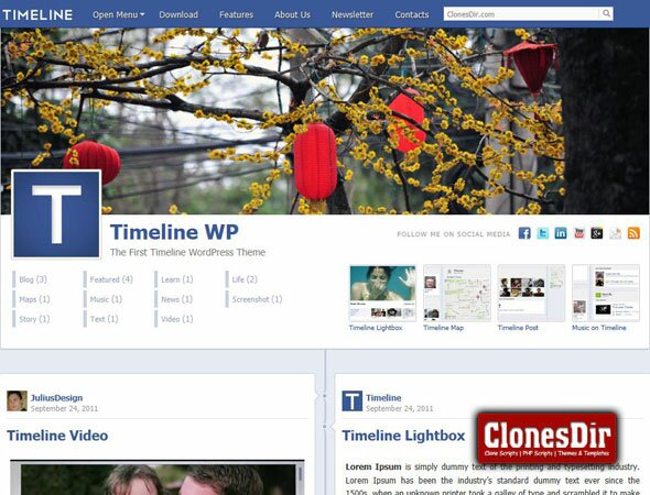 facebook timeline wordpress theme Facebook Timeline Wordpress Theme