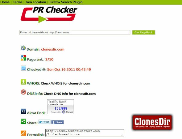 php google pagerank checker script PHP Google Pagerank Checker Script